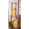 Image 1 : (4) USED DRUM SHIP/STORAGE CANISTERS- ASSORTED