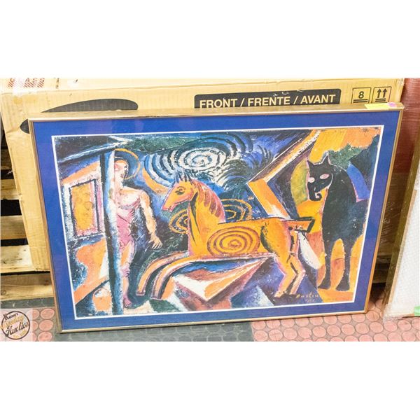 FRAMED PRINT OF CAROUSEL MADE IN 1921 BY DAVYD