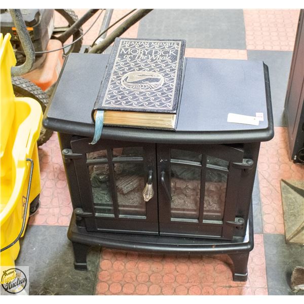 ELECTRIC FIREPLACE SOLD WITH HERMAN MELVILLE "MOBY