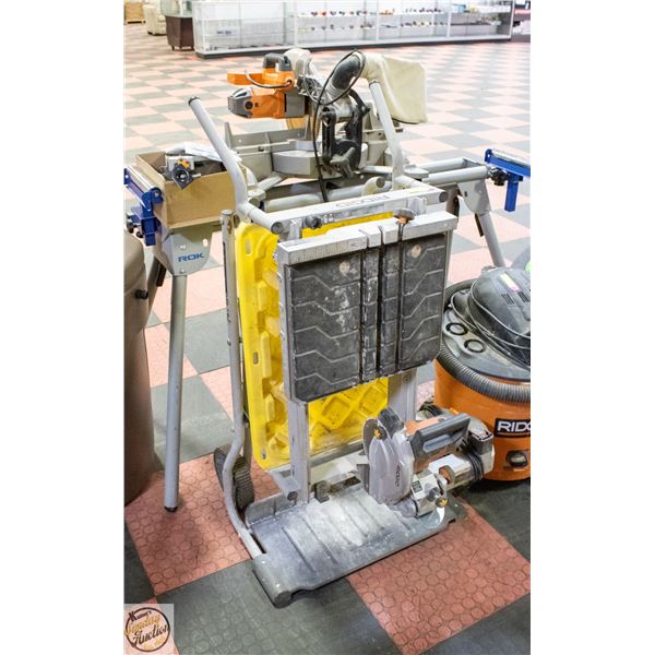RIDGID WORKTABLE WITH ATTACHED SAW