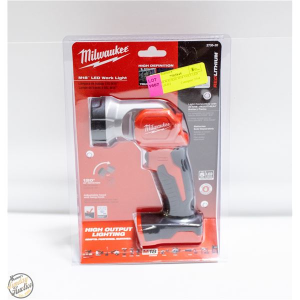 NEW MILWAUKEE M18 VOLT LED WORK LIGHT