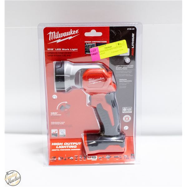 NEW MILWAUKEE M18 VOLT LED WORK LIGHT