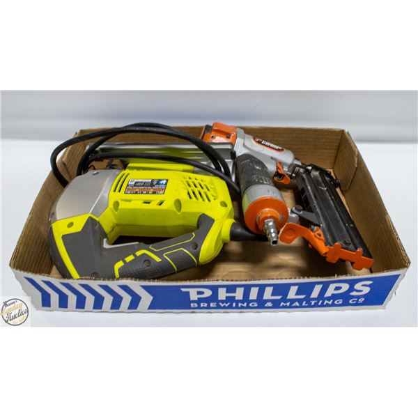 PASLODE AIR NAILER SOLD WITH RYOBI JIG SAW
