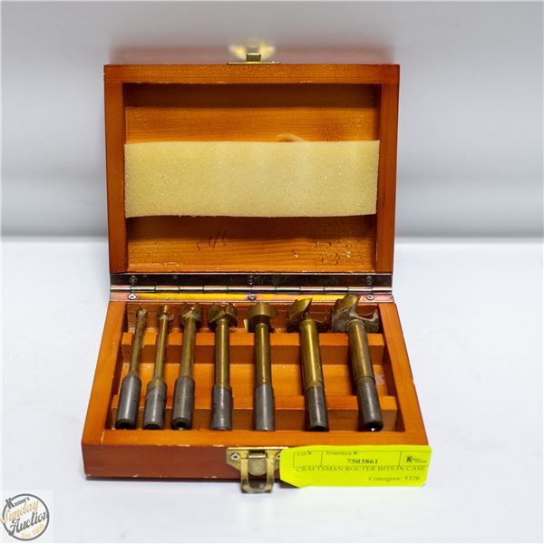 CRAFTSMAN ROUTER BITS IN CASE