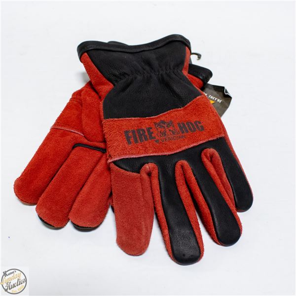 NEW FIRE-HOG VERIDIAN LEATHER GLOVES
