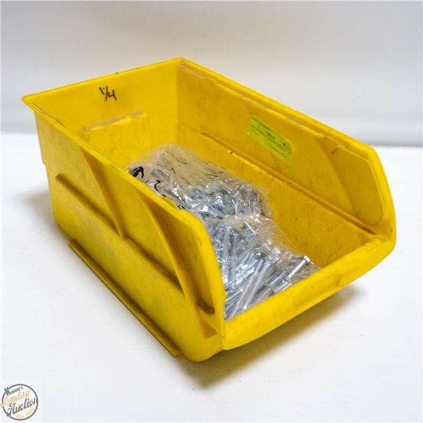 BIN OF NEW 1/4  BOLTS VARIOUS LENGTH