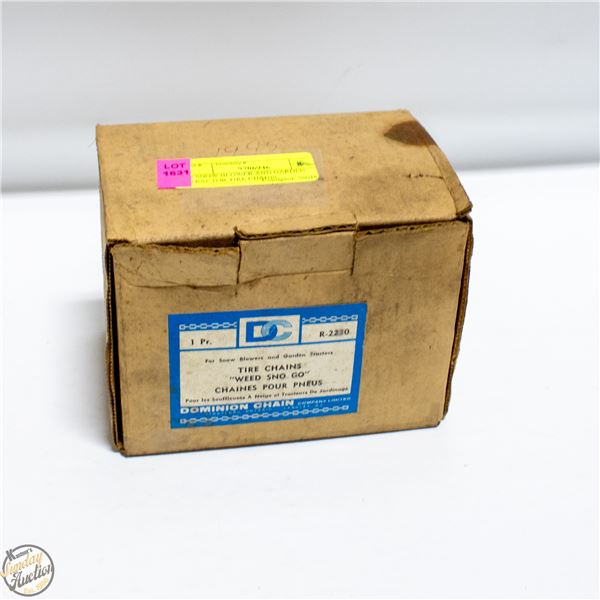 2 SNOW BLOWER AND GARDEN TRACTOR TIRE CHAINS