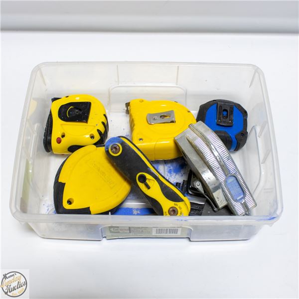 MEASURING TAPES, ALLEN KEYS, CHALK LINE