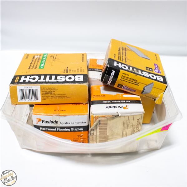 LOT OF FLOORING AND FINISHING STAPLES