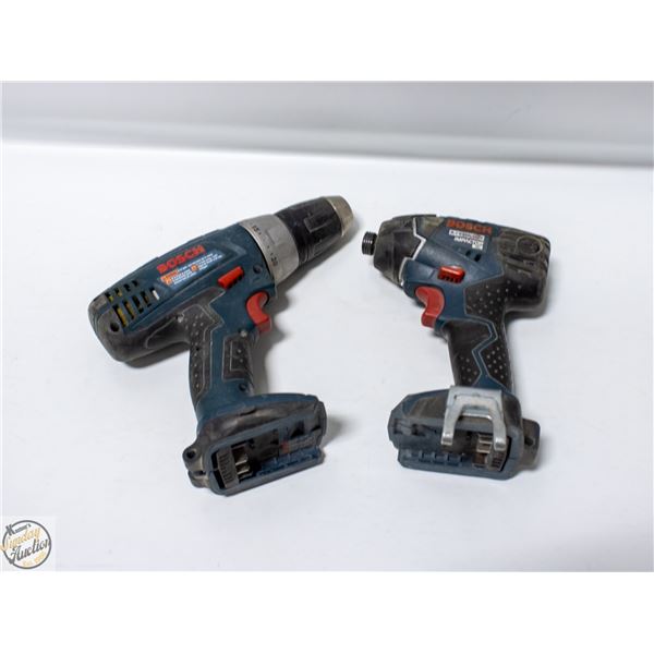 PAIR OF BOSCH HAND TOOLS - UNTESTED NO BATTERIES
