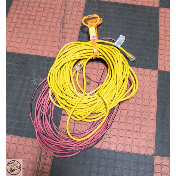 LOT OF 2 EXTENSION CORDS