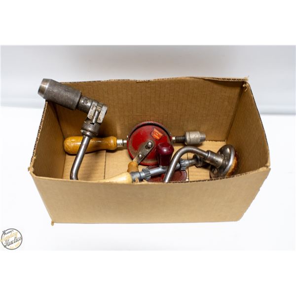 LOT OF VINTAGE STANLEY HAND DRILLS