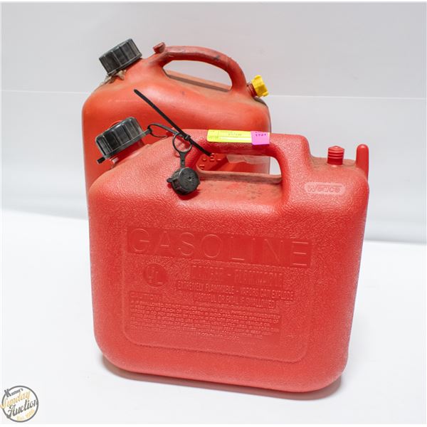 LOT OF 2 GAS CANS