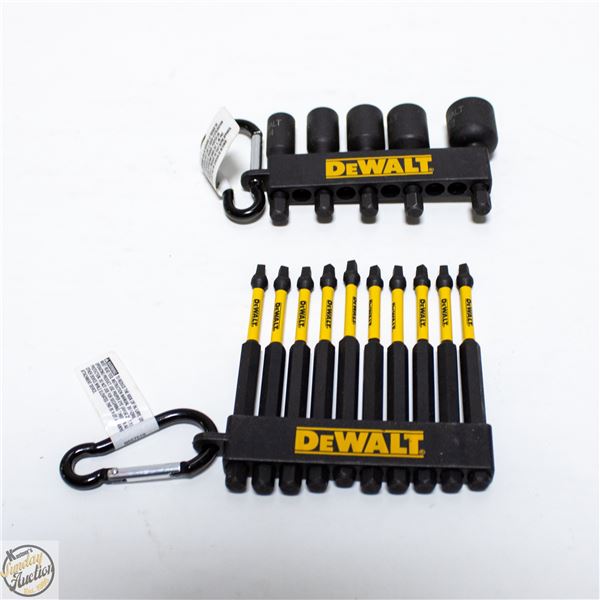 2 PACK OF DEWALT IMPACT NUTDRIVER SCREWDRIVER BITS