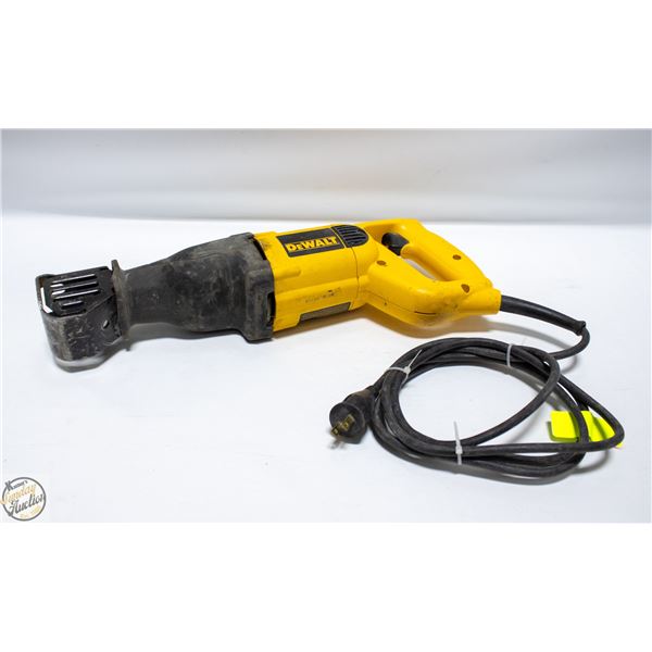 DEWALT CORDED V.S. RECIPROCATING SAW 1-1/8" STROKE