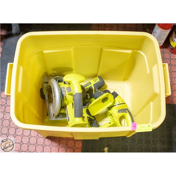 RYOBI 18V TOOLS INCLUDES 5.5" CIRCULAR SAW, 3