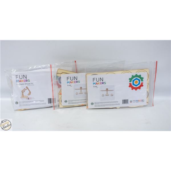 2 FUN MAKERS WOODEN SCALE MAKING KITS