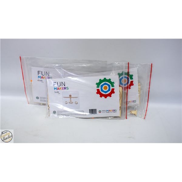 3 X FUN MAKERS WOODEN SCALE MAKING KITS