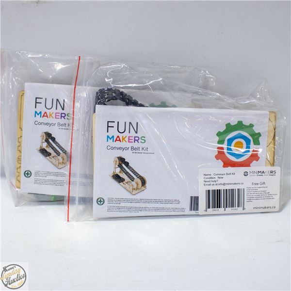 2 X CONVEYOR BELT CRAFT STEM KITS WITH MOTOR