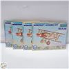 Image 1 : 4 X WOODCRAFT AIRPLANE ASSEMBLY KITS WITH MOVEABLE