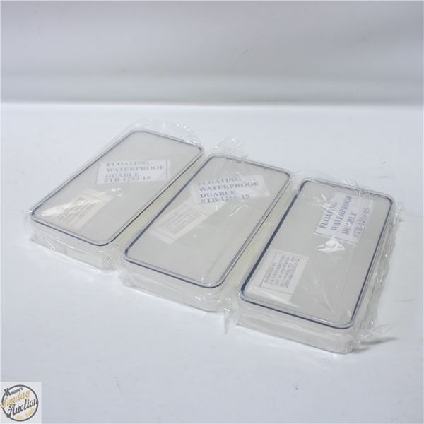 3 FLOATING WATERPROOF DURABLE FISHING TACKLE BOXES