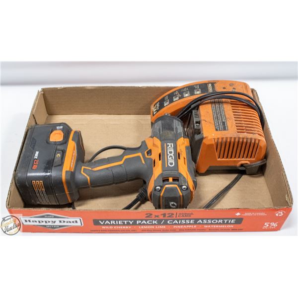 RIGID 1/2" CORDLESS IMPACT WITH BATTERY + CHARGER
