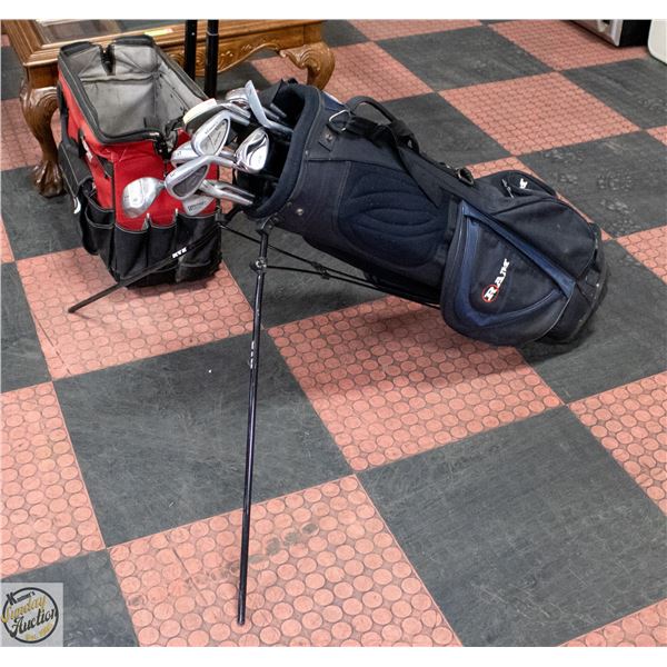 RAM GOLF BAG WITH ASSORTED YOUTH GOLF CLUBS