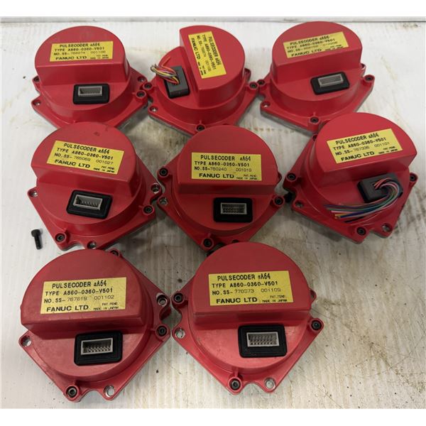 Lot of (8) Fanuc #A860-0360-V501 Pulsecoders