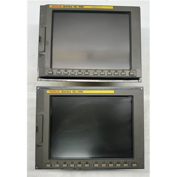 (2) Fanuc #A04B-0080-H201 CNC Unit (FS16i-MB) Operator Interface Panels