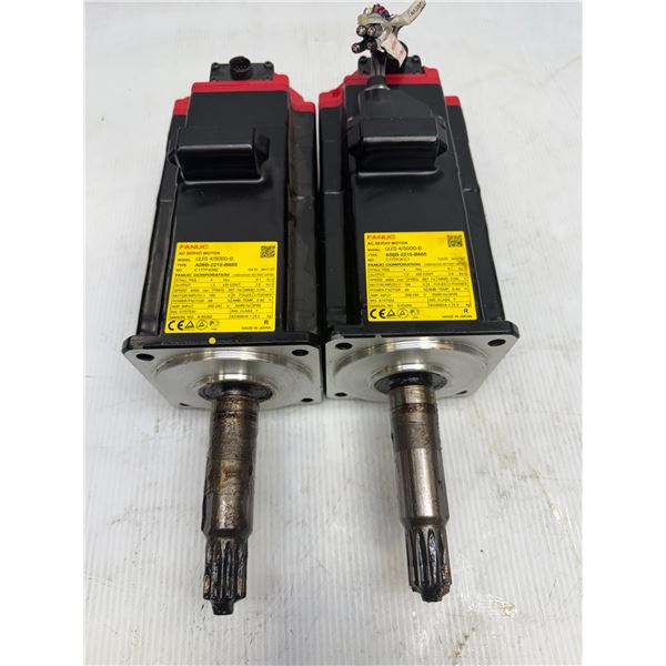 (2) Fanuc #A06B-2215-B605 AC Servo Motors w/ Encoders: A860-2060-T321