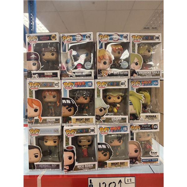 LOT DE 12 FIGURINES POP! ASST