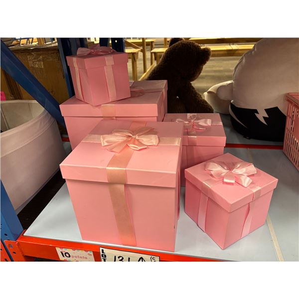 LOT DE 5 BOÎTES DE CADEAUX ROSE