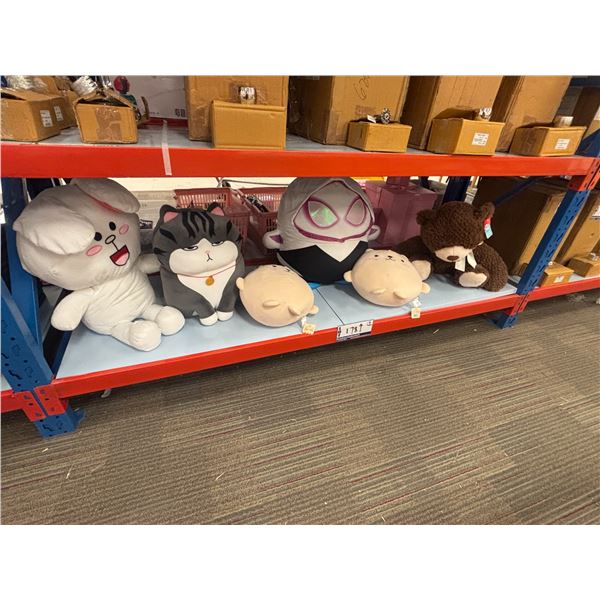 LOT DE 6 PELUCHES ASST
