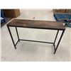 Image 1 : TABLE EN MÉTAL ET BOIS 42"x12"x28"