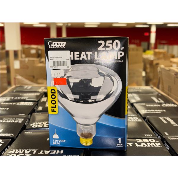 LOT DE 37 AMPOULES CHAUFFANTE 250w 120v FEIT ELEC. 250R40/1