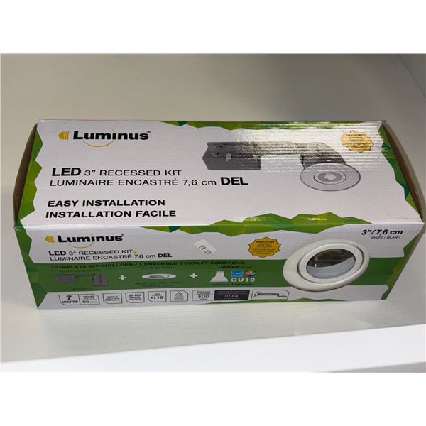 ENS DE LUMINAIRE ENCASTRÉ 3" DEL LUMINUS BLANC 7w 3000k 500 LUMENS