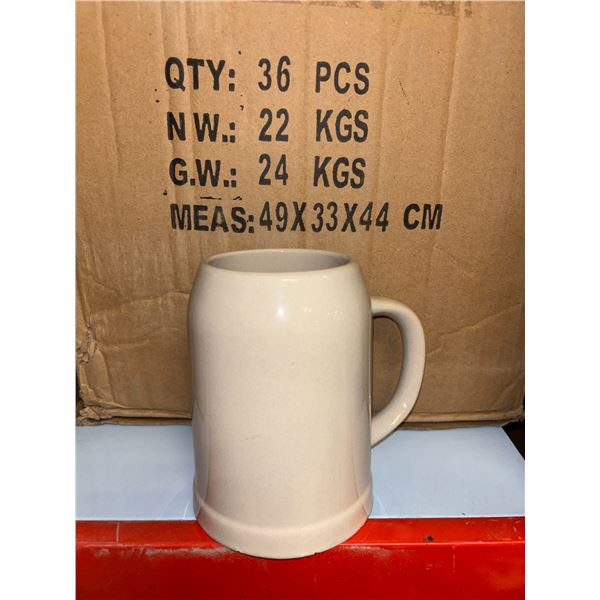 LOT DE 36 TASSES BEIGE