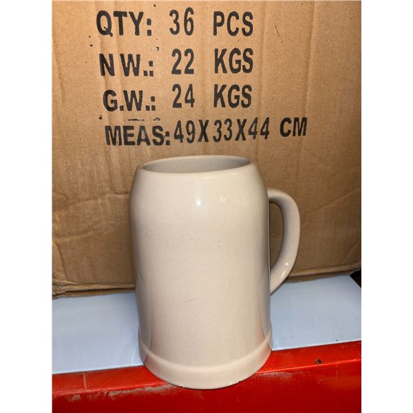 LOT DE 36 TASSES BEIGE