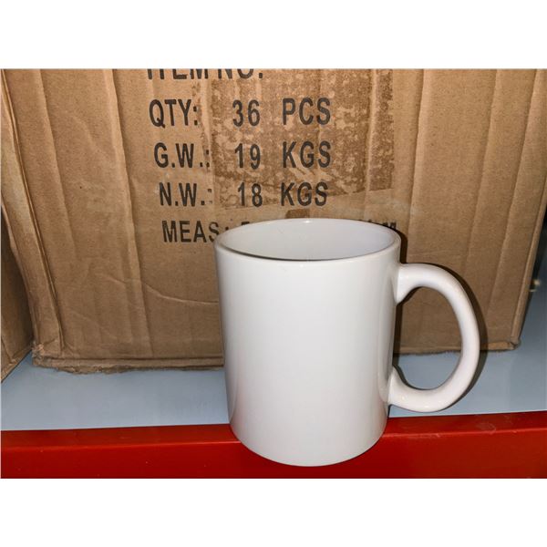 LOT DE 36 TASSES BLANC
