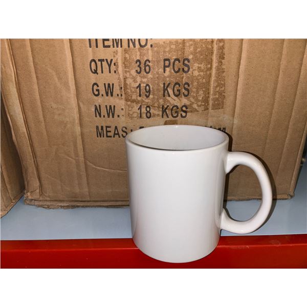 LOT DE 36 TASSES BLANC
