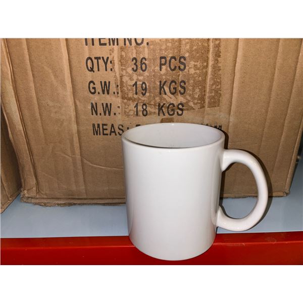 LOT DE 36 TASSES BLANC