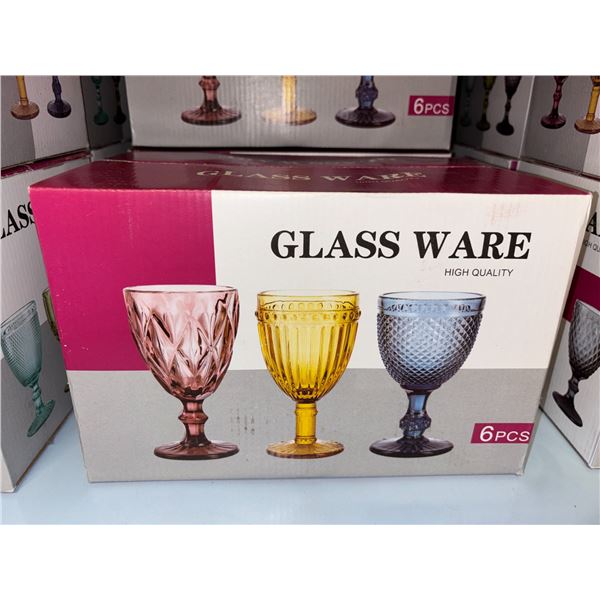 ENS DE 6 COUPES GLASS WARE