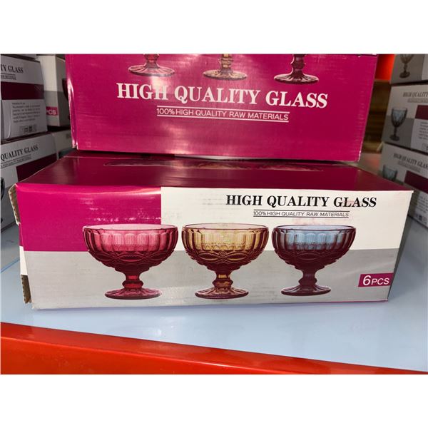 ENS DE 6 COUPES GLASS WARE