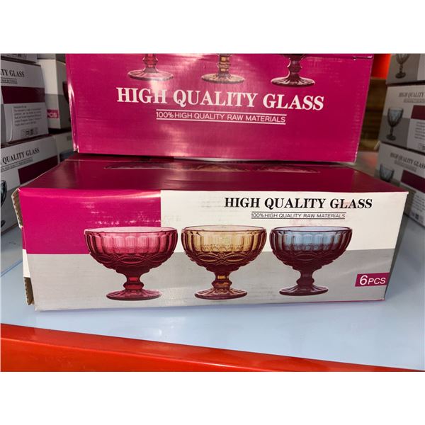 ENS DE 6 COUPES GLASS WARE
