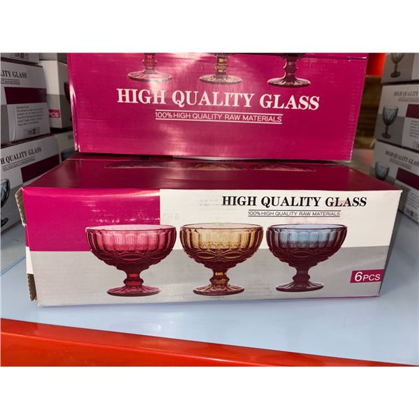 ENS DE 6 COUPES GLASS WARE