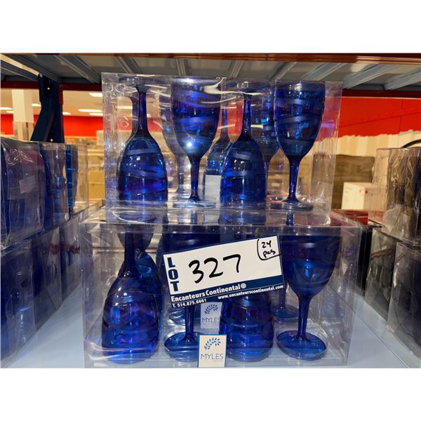 LOT DE 24pcs DE COUPES EN PLASTIQUE BLUE