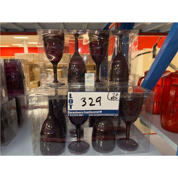 LOT DE 20pcs DE COUPES EN PLASTIQUE VIOLET