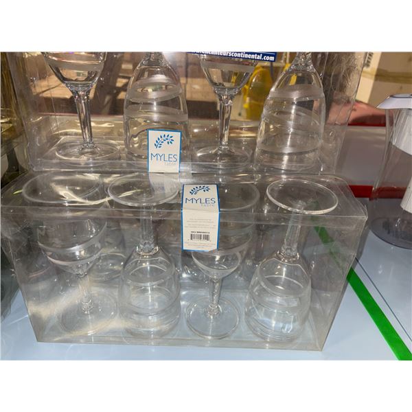LOT DE 12pcs DE VERRES EN PLASTIQUE CLAIRE