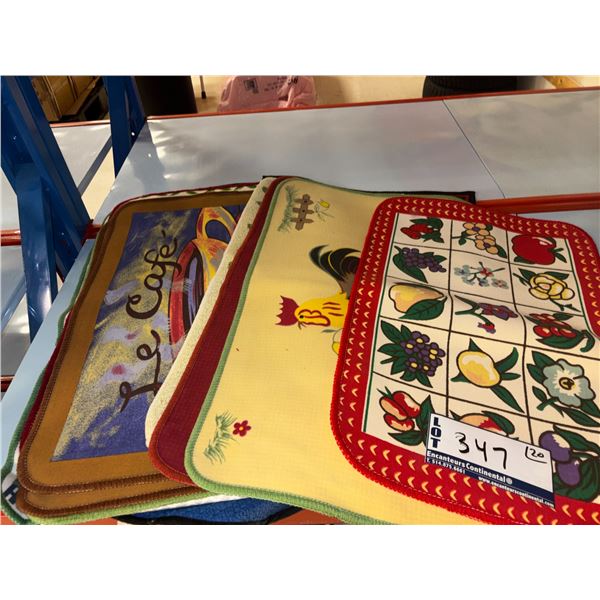 LOT DE 20 TAPIS DE CUISINE ASST