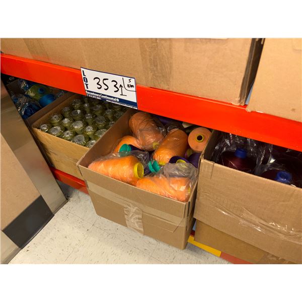 LOT DE 5 BOÎTES DE BOBINES DE FILS ASST
